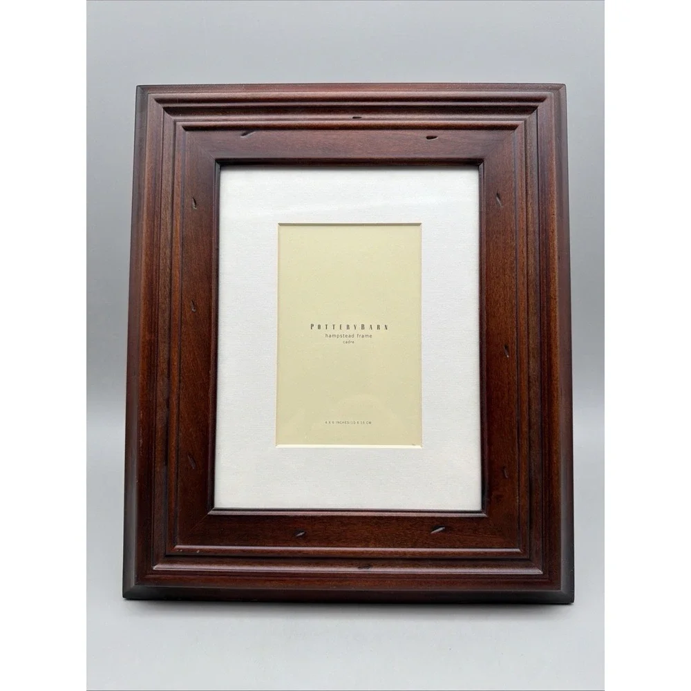 Pottery Barn Picture Frame Cambree Espresso Wood 3 Mats - 4x6 / 9x7 (w/o mat)